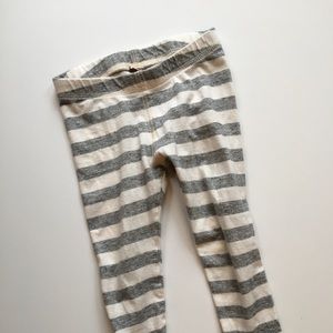 TEA COLLECTION 3T grey/white striped leggings
